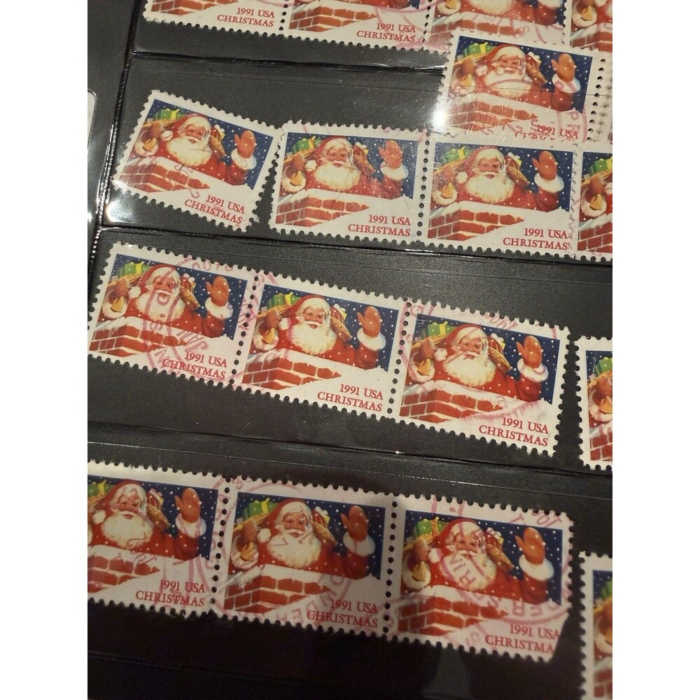 US Scott #2579 Christmas Santa Claus in Chimney 29c Stamp Block of +100 - Picture 3 of 7